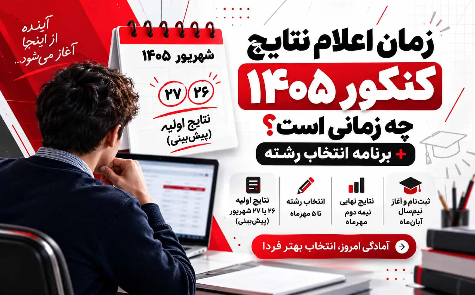 زمان اعلام نتايج کنکور 1405 چه زماني است؟ + برنامه انتخاب رشته