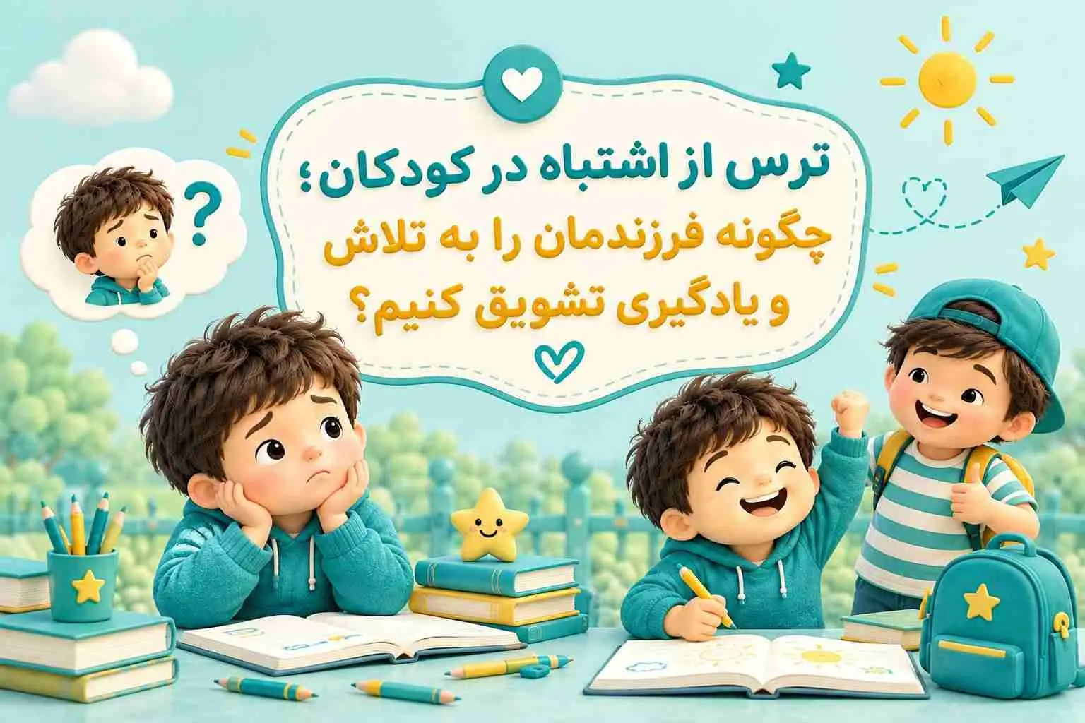 ترس از اشتباه در کودکان؛ چگونه فرزندمان را به تلاش و یادگیری تشویق کنیم؟