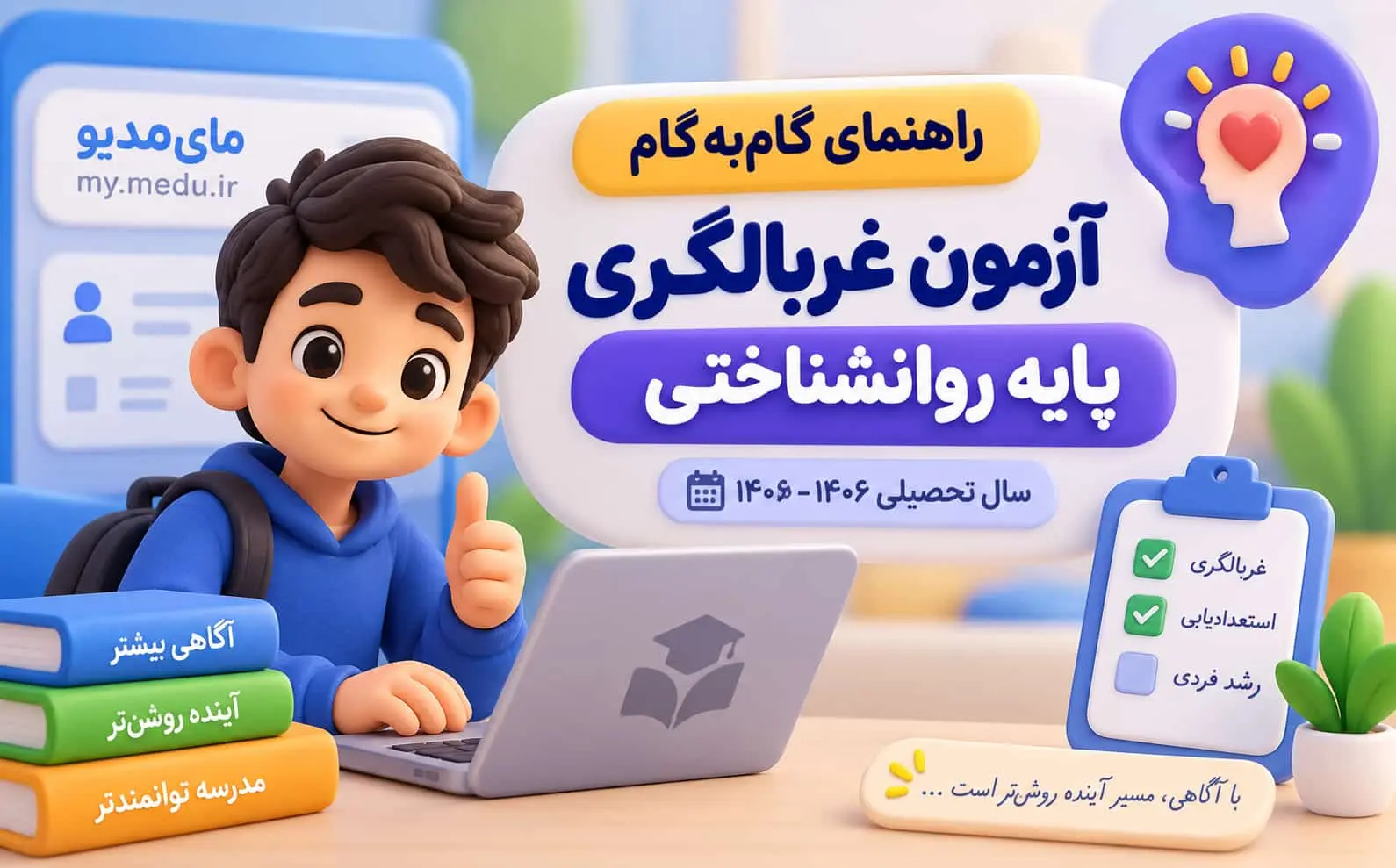 راهنماي آزمون غربالگري و استعداديابي نماد 1405-1406 | ورود به ماي‌مديو